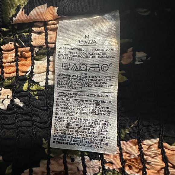 Old Navy The Occasion Cropped Tube Top Womens M Black Floral Coquette Soft Girl - Picture 4 of 8